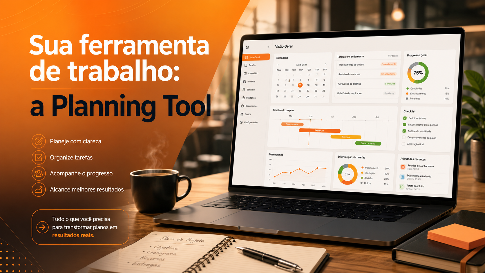 Mockup da Planning Tool com 8 abas